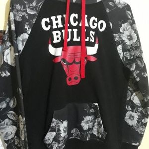 Chicago bulls floral hoodie